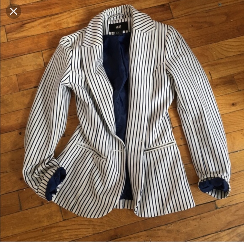 H&M STRIPED BLAZER